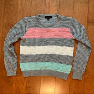 Colorful Striped Sweater Small Knit Sweater with Stripes